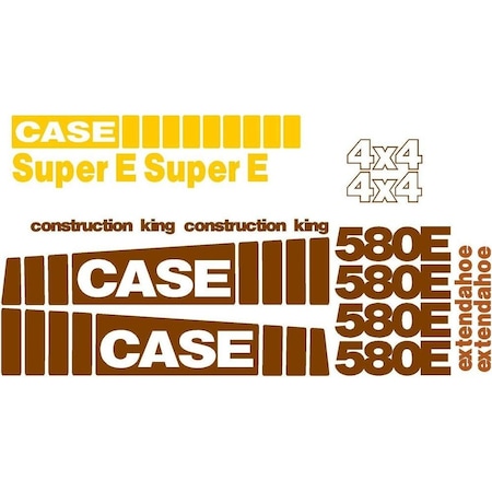 Aftermarket Fits Case Construction King 580E 580 Super E Loader Backhoe Decal Set Extendahoe DECALSET580SE